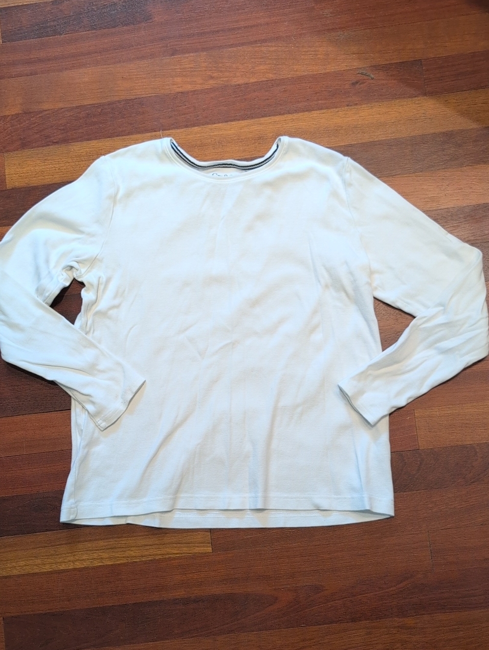 croft & barrow Long-Sleeve Crewneck Top - White